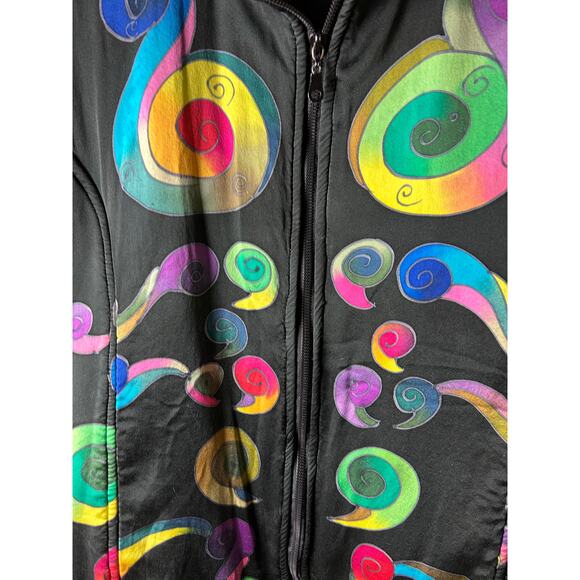 Fleece vest XXL invisible world, Juno, Alaska silk art to wear - Picture 5 of 10